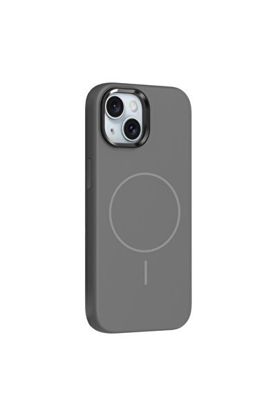 Paladyum Case Soft Dark Gray Silicone Cover with Magsafe Feature Compatible w...