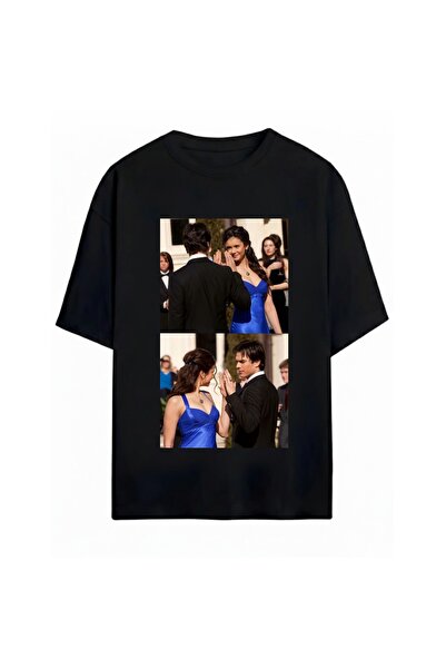SVART WEAR The Vampire Diaries Baskılı Unisex Oversize %100 Pamuklu T-Shirt