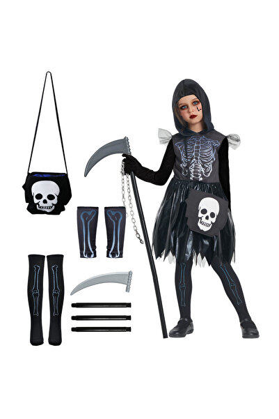 Other Costum Moartea Halloween Fete - IKALI, Rochie Schelet cu Accesorii, 7-8...
