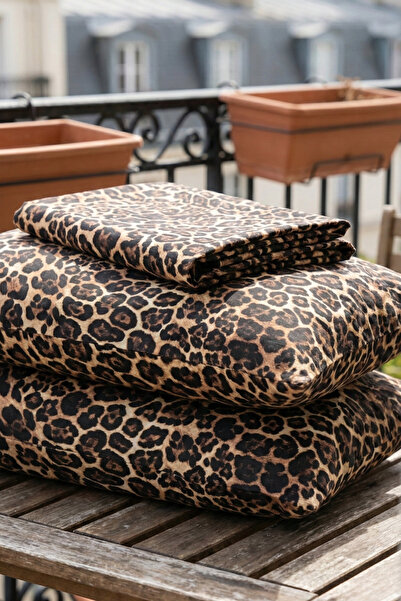 femmhome Σεντόνι 40 εκ. Γωνιακό πολυτελές Ranforce Leopard με σχέδιο 100% βαμ...