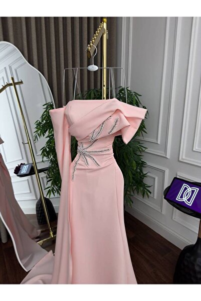 ranin Barbie flared dress with hand embroidery