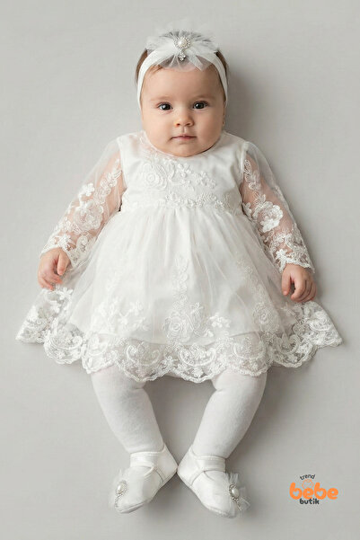 Trend Bebe Butik Baby Girl Mevlüt Dress 5 Piece Set Newborn Mevlüt Baby Set, ...