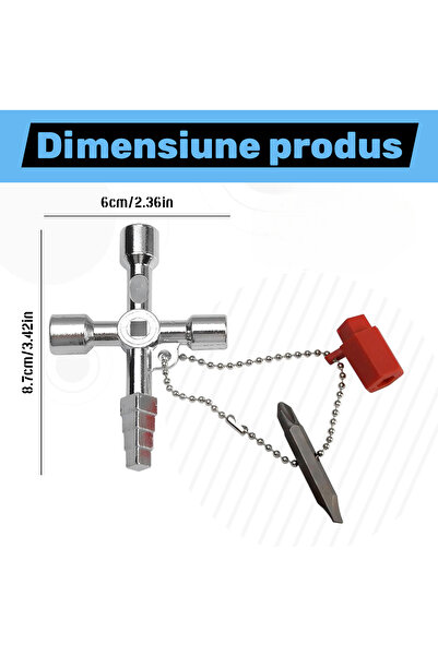 OEM Cheie universala 4 in 1 pentru control, instalatori si electricieni, patr...