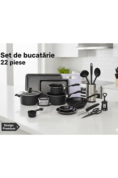 OEM 22 Piece Kitchen Set – Premium Non-Stick Pots, Pans and Utensils for Quic...