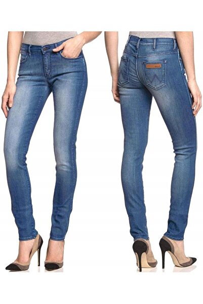 WRANGLER Blugi de damă, Wrangler, bumbac, lungime normală, fermoar, 5 buzunar...