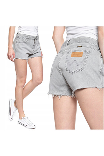 WRANGLER Pantaloni scurți de damă, Wrangler, bumbac, Boyfriend, gri, S