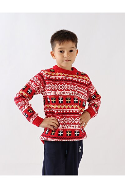 MiniKids Pulover rosu reni Craciun 158 (12-13 ani)