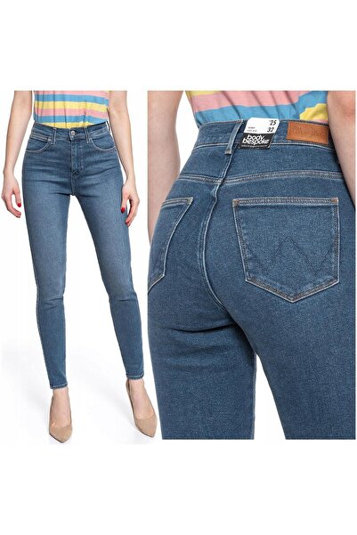 WRANGLER Blugi de damă, Wrangler, bumbac, lungime normală, fermoar, 5 buzunar...