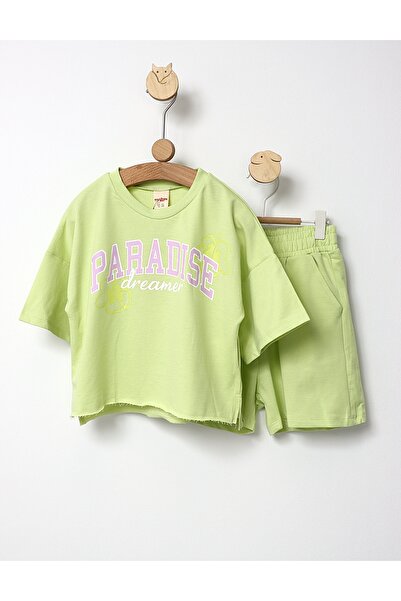 MiniKids Trening vara Crop TOP verde-deschis 152 (11-12 ani)