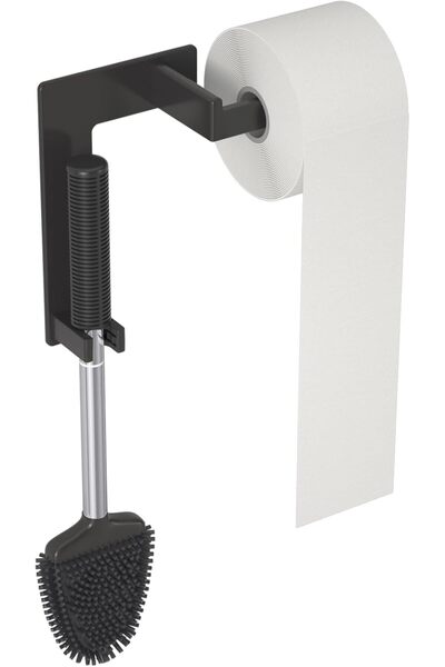 Other Toilet Paper Holder with Toilet Brush - 2in1 Self-Adhesive, No Drilling...