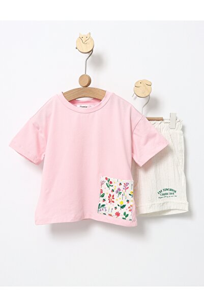 MiniKids Σετ 2 τεμαχίων Shine KIZ ανοιχτό ροζ 128 (7-8 ετών)