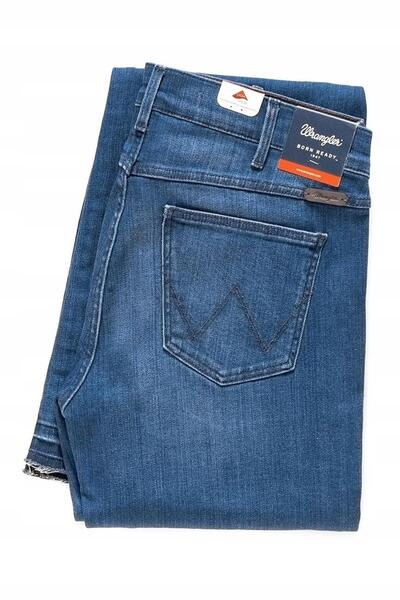 WRANGLER Blugi de damă, Wrangler, bumbac, lungime normală, fermoar, 5 buzunar...