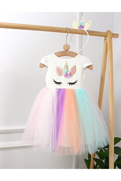 MiniKids Rochita premium cu bentita Impression alb 140 (9-10 ani)