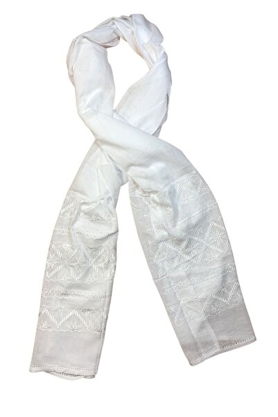 rody's forever Traditional kerchief scarf, ivory white, 180 x 53 cm