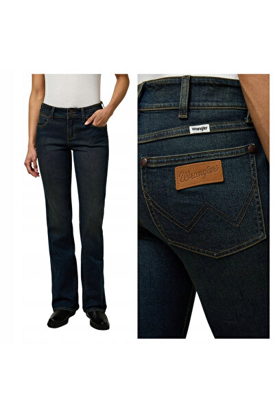 WRANGLER Blugi de damă, Wrangler, bumbac, lungime normală, fermoar, 5 buzunar...