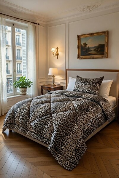 VENTİ VENTİSCA طقم لحاف وغطاء وسادة مفرد من القطن الويلسوفت بنقشة مزدوجة الجا...