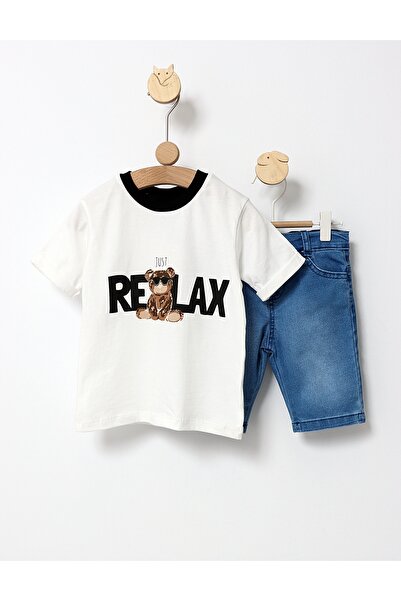MiniKids Costumas de vara Just Relax alb 104 (3-4 ani)