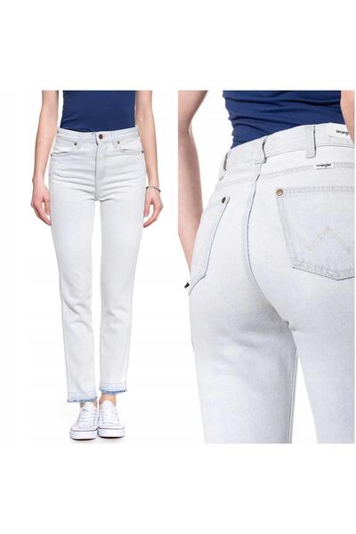 WRANGLER Blugi de damă, Wrangler, bumbac, lungime normală, fermoar, 5 buzunar...