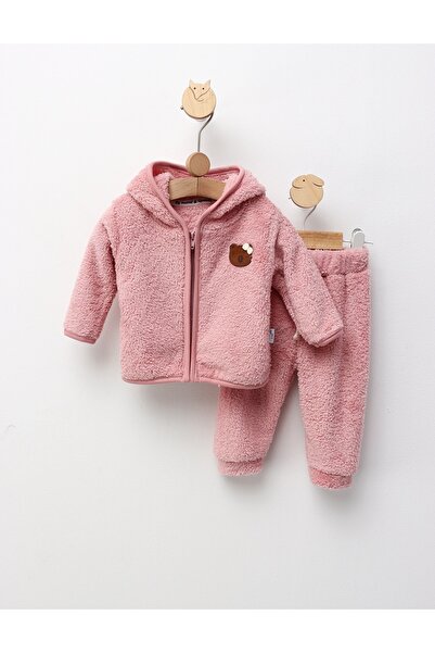 MiniKids Costumas cocolino Fetita Ursulet roz-prafuit 92(18-24 luni)