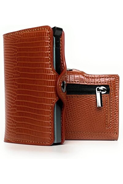 Other RFID Card Wallet - Crocodile Leather and Aluminum, Eject Button, Coins,...