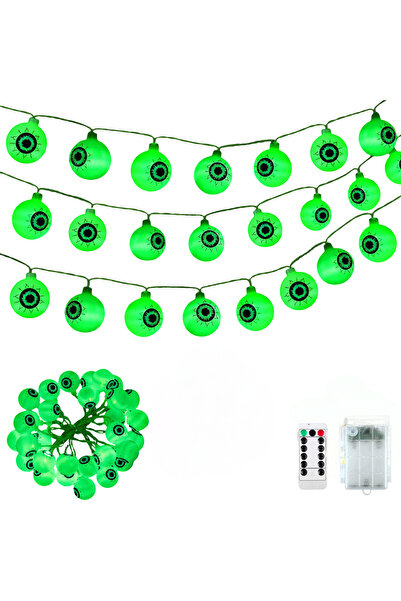 Other Ghirlandă Luminoasă Halloween - 30 LED Globi Oculari Verzi, 5m, 8 Modur...