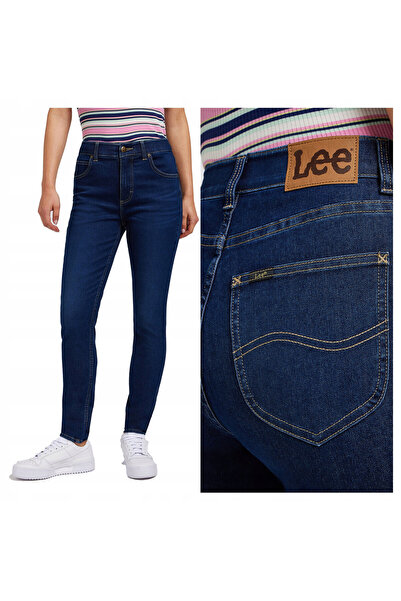 Lee Blugi de damă, Lee, bumbac, lungime normală, fermoar, 5 buzunare, albastr...