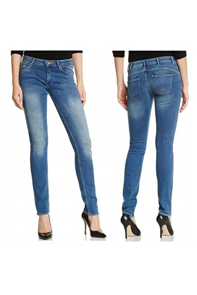 WRANGLER Blugi de damă, Wrangler, bumbac, lungime normală, fermoar, 5 buzunar...