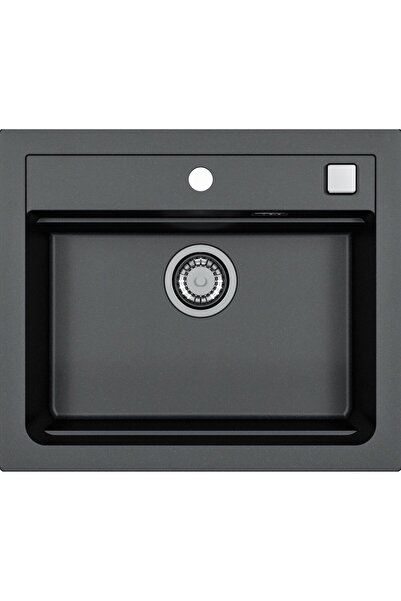 Alveus Atrox 30 sink, black, composite material, pop-up siphon included, 590x...