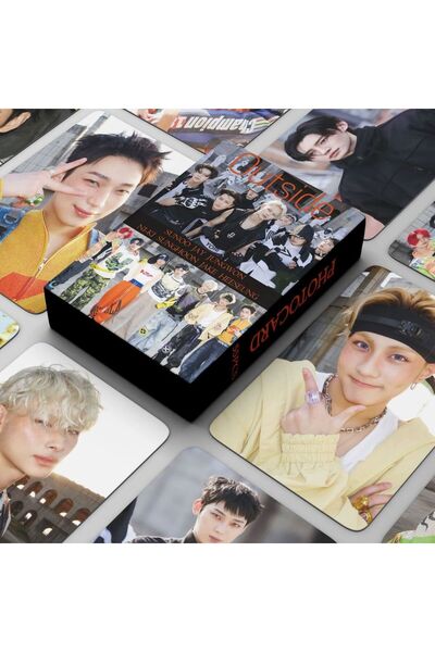 Kpop Dünyasi ENHYPEN '' Outside '' Çift Yön Baskılı Lomo Card Seti (55 Pcs)