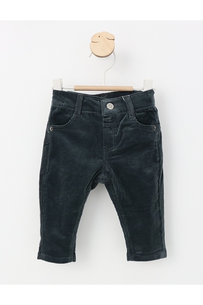 MiniKids Рипсен панталон за момче в петролносин цвят 92 (18-24 месеца)