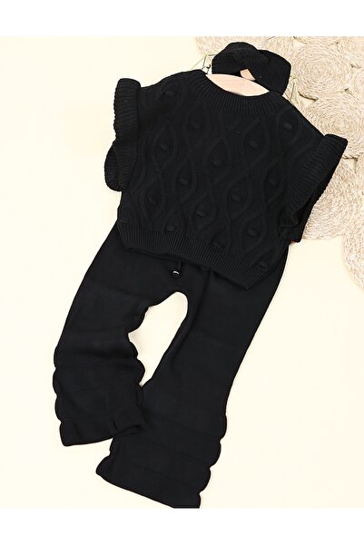 MiniKids Σετ 3 τεμαχίων κροσέ Alia μαύρο 116 (5-6 ετών)