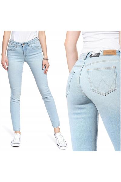 WRANGLER Blugi de damă, Wrangler, bumbac, lungime normală, fermoar, 5 buzunar...