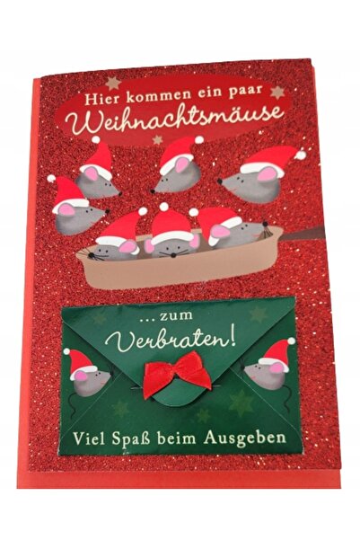 Other Felicitare de Craciun - Plic cu Sclipici, Limba Germana, Eleganta - 7x1...