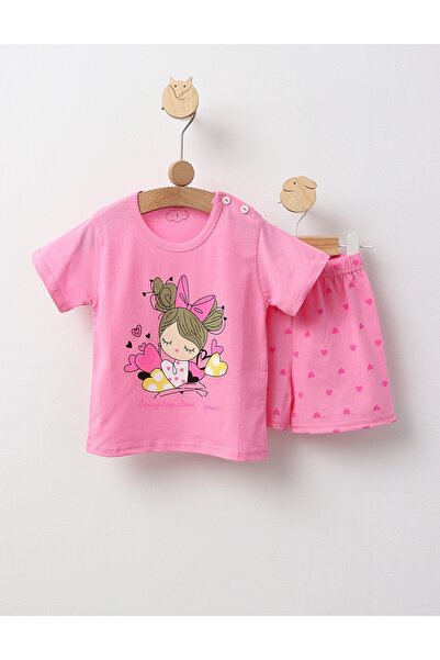 MiniKids Πιτζάμες MS, Pretty Girl, με ροζ 98 (24-36 μηνών)