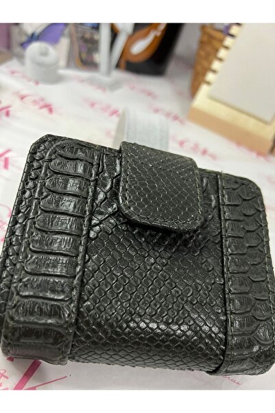 GK GAMZELİRENKLERİM LUXURY FASHION&ACCESSORIES Snake Skin Magnetic Luxury Wal...