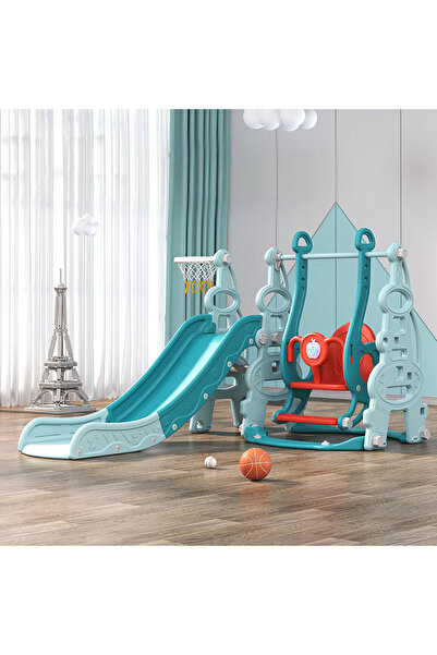 Kinderauto Set de joacă Kinderplay 4 în 1 cu tobogan și leagăn