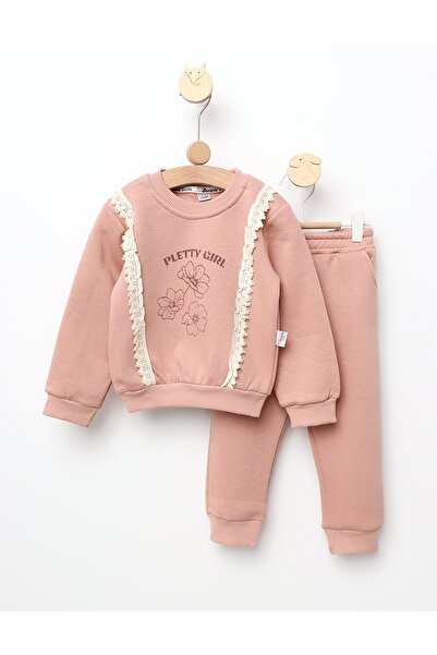 MiniKids Compleu Pletty Girl model roz-pal 110 (4-5 ani)