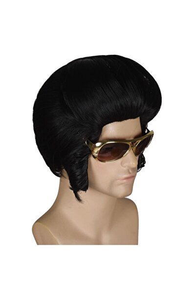 Other Perucă Bărbătească Stil Anii 50-60 - Set cu Ochelari, Sintetică Reziste...