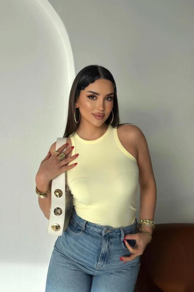 sunfyre Women's Thin Polyamide Fabric Halter Neck Zero Sleeve Athlete Crop To...