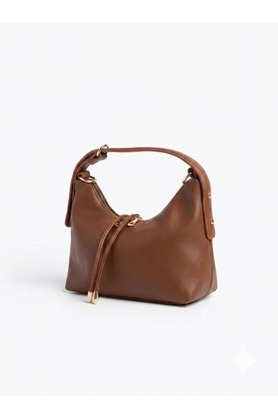 JASECO Deri Görünümlü Sallanti Detaylı Yumuşak Dokulu Hobo Omuz Çantası