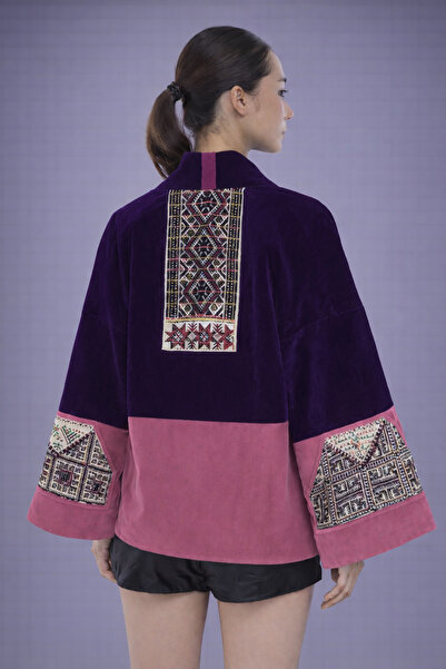 Nulivez Ethnic Pattern Embroidery Detailed Jacket – Oversized Comfortable Cut...