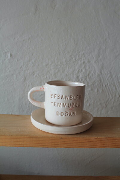 sukupotCeramics Legends Are Born in July Handmade Ceramic Coffee Cup