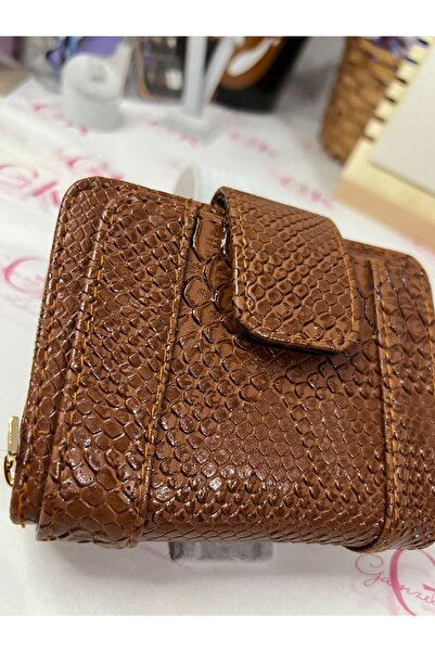 GK GAMZELİRENKLERİM LUXURY FASHION&ACCESSORIES Snake Skin Magnetic Luxury Wal...