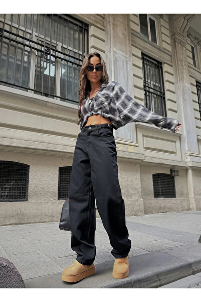 DAĞON'S Blugi cu balon și cataramă la talie