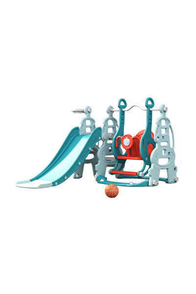 Kinderauto Set de joacă Kinderplay 4 în 1 cu tobogan și leagăn