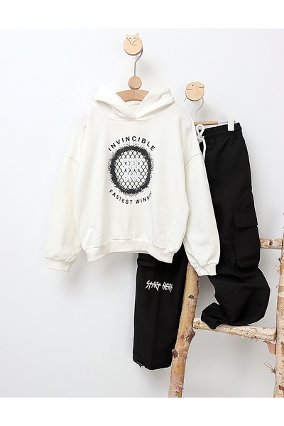 MiniKids H&Y Invincible black and white tracksuit 116 (5-6 years)