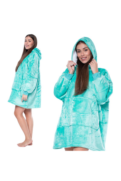 Other Hanorac pătură supradimensionat și călduros — cu glugă, buzunar și căpt...