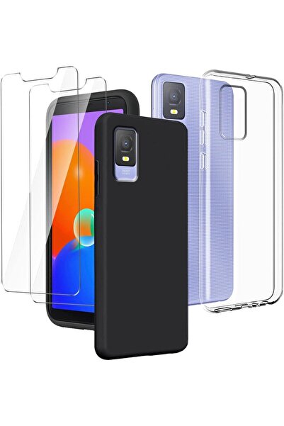 Other Set 2 Huse si 2 Folii Sticla TCL 403 - Silicon TPU, Protectie 360 - Neg...