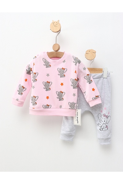 MiniKids Compleu Fetita Elefantica model roz 80 (9-12 luni)