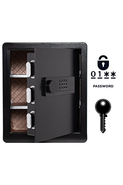 Other Home Armored Safe - Electronic Lock and Key, Q235 Steel, 45x38x32 cm, B...